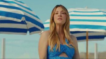 blue dress in priceline commercial Priceline.com TV Spot, 'Vacation Baby' Featuring Kaley Cuoco