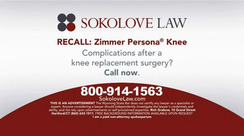 Pulaski Law Firm >> Sokolove Law TV Commercial, 'Zimmer Persona Recall' - iSpot.tv Pulaski Law Firm >> Sokolove Law TV Commercial, 'Zimmer Persona Recall' - iSpot.tv