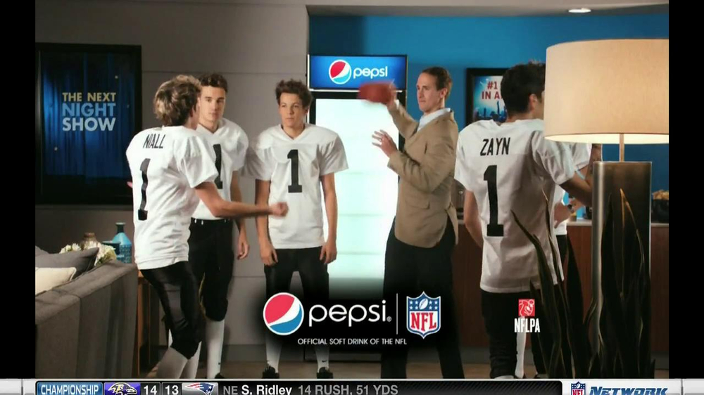 Pepsi TV Commercial, 'Tryout' Featuring Drew Brees and One Direction