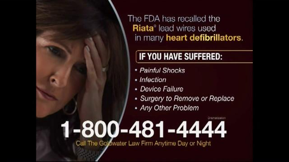 Goldwater Law Firm TV Commercial, 'Heart Defibrillators Goldwater Law Firm TV Commercial, 'Heart Defibrillators