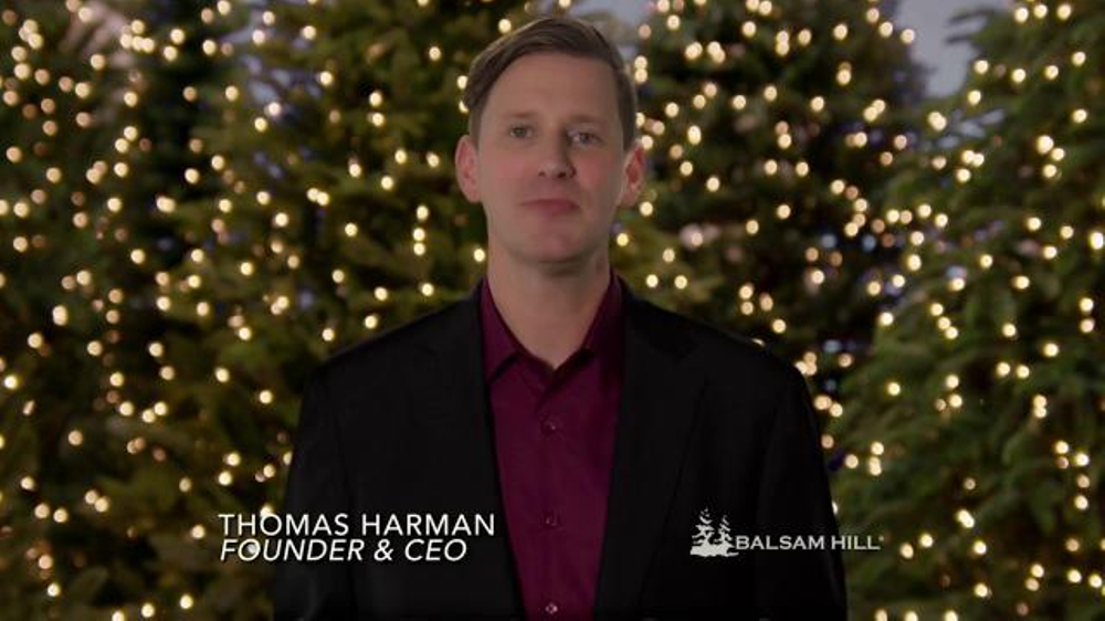 balsam hill tv commercial 39 brand new actor free shipping kitkat christmas trees