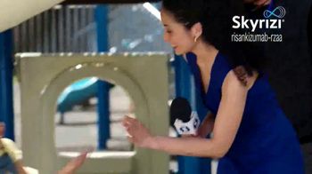 cast skyrizi commercial actress in blue dress Inman Wedding Dress by Anne Barge
