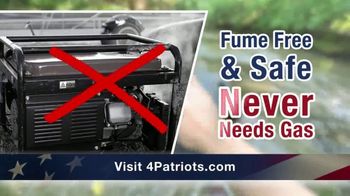 4Patriots Patriot Power Generator 2000X TV Spot, 'Safe: Free Solar Panel  Gift' - iSpot